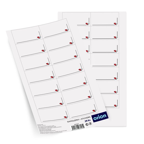 Samolepky SRDIEČKA prázdne