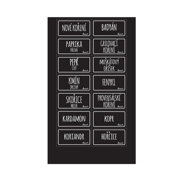 Samolepky na dózy BLACK