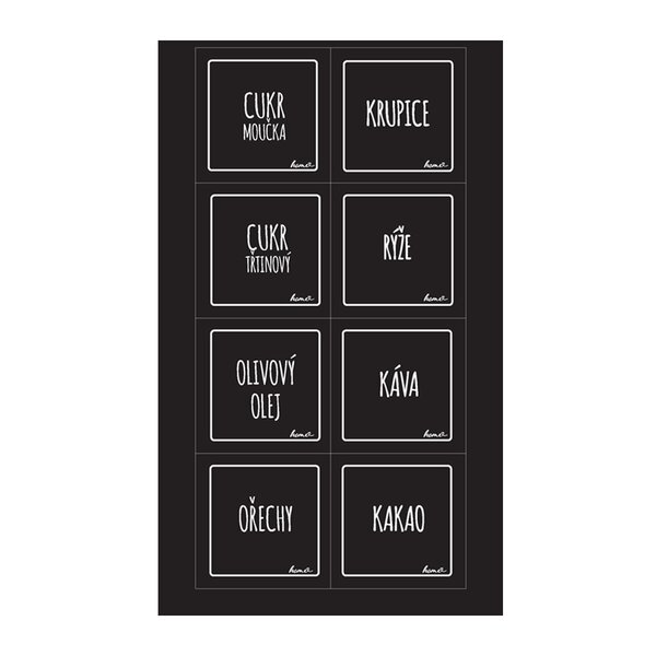 Samolepky na dózy BLACK