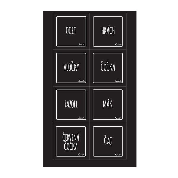 Samolepky na dózy BLACK