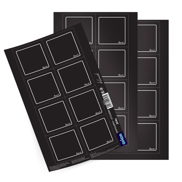 Samolepky na koreničky BLACK