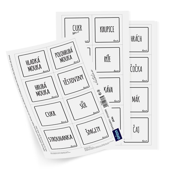 Samolepky na dózy WHITELINE štvorec 24 SK