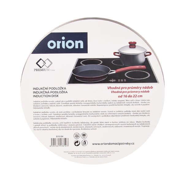 Indukčná podložka pr. 20 cm s odním. rukovätí