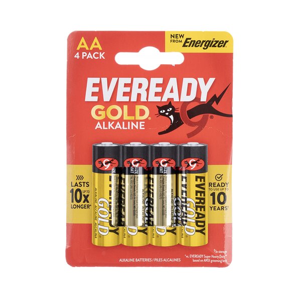 Alkalické tužkové batérie AA 1,5 V 4 ks