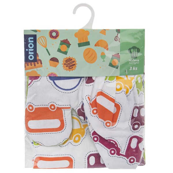 Detská sada zástera, chňapka, čiapka Chlapec