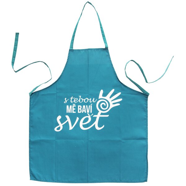 Kuchynská zástera S TEBOU MA BAVÍ SVET 