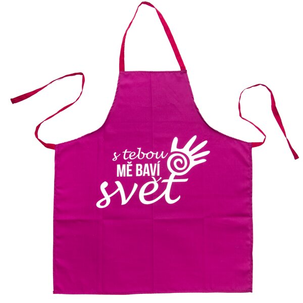 Kuchynská zástera S TEBOU MA BAVÍ SVET