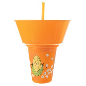 Pohár s miskou kukurica a slamkou 0,55 l