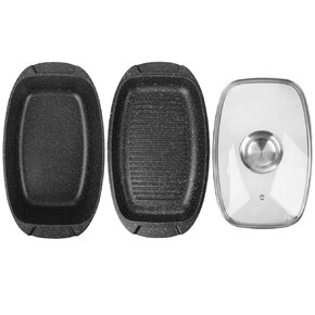 Pekáč GRANDE Aroma s poklopom obojstranný 39x22 cm