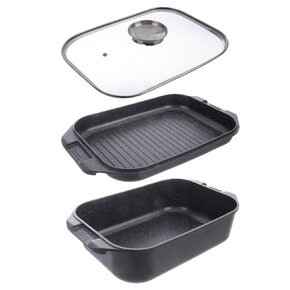 Pekáč GRANDE Aroma s poklopom obojstranný 41x26x15 cm