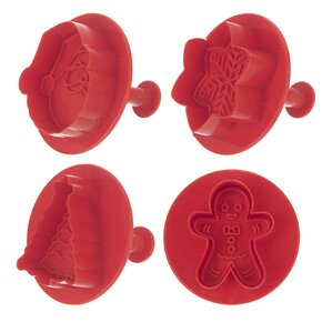 Vykrajovačka s piestom Vianoce 4 ks