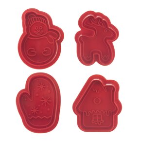 Vykrajovačka s piestom Vianoce 4 ks