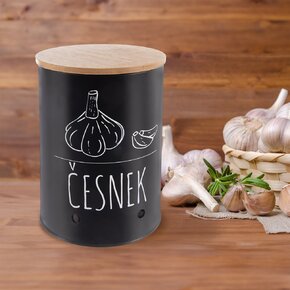 Dóza pr. 11 cm Cesnak BLACK