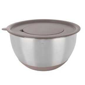 Šľahacia misa s vekom BEIGE pr. 25,7 cm