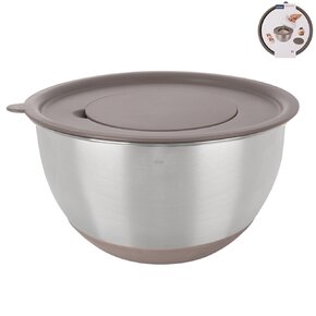 Šľahacia misa s vekom BEIGE pr. 25,7 cm