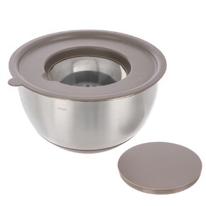 Šľahacia misa s vekom BEIGE pr. 25,7 cm