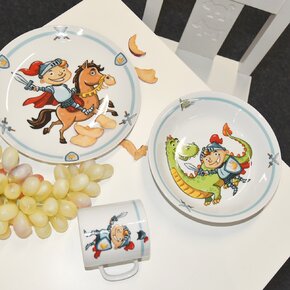 Plytký detský tanier rytier pr. 21 cm