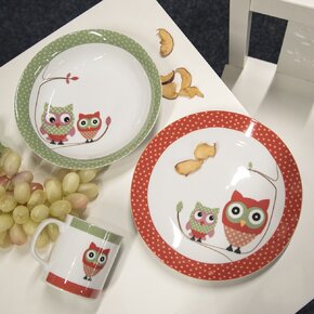 Hlboký detský tanier SOVA pr. 19 cm
