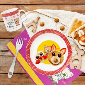 Hlboký detský tanier KOCÚRY pr. 19 cm