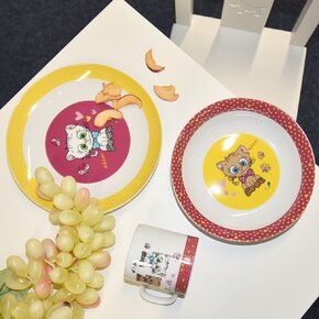 Hlboký detský tanier KOCÚRY pr. 19 cm