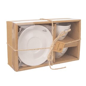 Hrnček s podšálkou ANJEL 0,09 l 2 ks