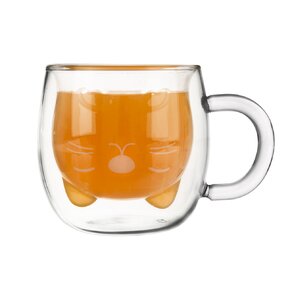 Dvojstenný hrnček DOUBLE mačka 0,3 l