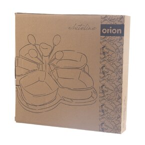 Servír. misky s napichovátkami a táckou WHITELINE