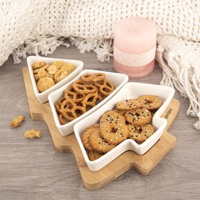 Servírovacie misky s táckou WHITELINE