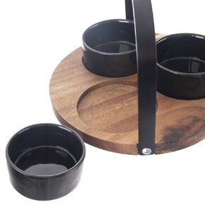 Servírovacie misky s táckou BLACK set