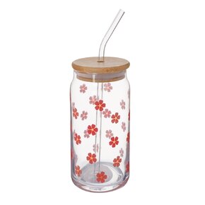 Pohár s viečkom a slamkou 0,5 l 1 ks