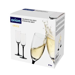 Pohár na sekt Onyx 0,18 l 6 ks