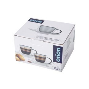 Dvojstenný hrnček s podšálkou DOUBLE 0,1 l 2 ks