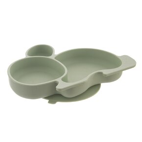 Delený detský tanier zajačik 23x18 cm