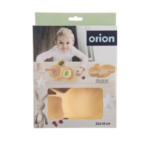 Delený detský tanier zajačik 23x18 cm