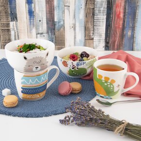 Hrnček s miskou lama 0,35 l