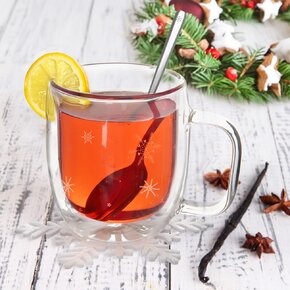 Dvojstenný hrnček DOUBLE vločka 0,38 l