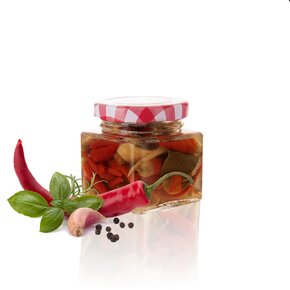 Zavárací pohár s viečkom 0,05 l 5 ks