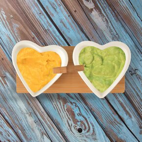 Servírovacie misky s táckou WHITELINE set