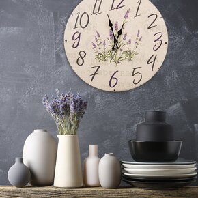 Hodiny nástenné Levanduľa pr. 34 cm