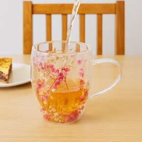 Dvojstenný hrnček DOUBLE kvety 0,36 l