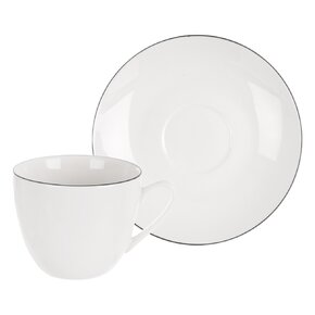 Hrnček s podšálkou Decora cappuccino 0,21 l 2 ks