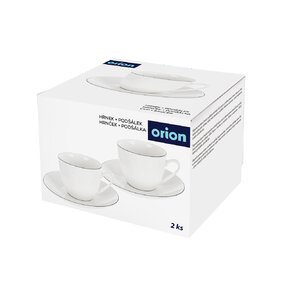 Hrnček s podšálkou Decora cappuccino 0,21 l 2 ks