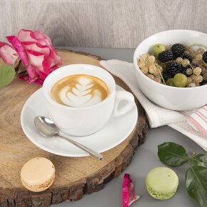 Hrnček s podšálkou MONA cappuccino 0,21 l 2 ks