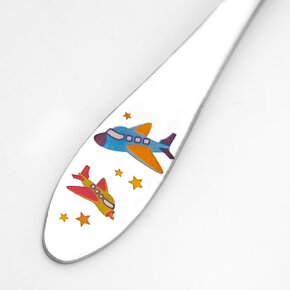 Polievková detská lyžica lietadlá 1 ks