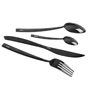 Jedálenské príbory BLACK Luxure 24 dielov