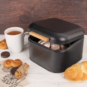 Chlebník 21,5x20x14 cm BLACK