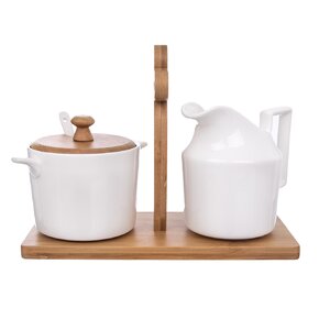 Mliekovka s cukorničkou a stojanom WHITELINE