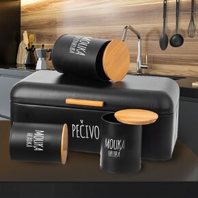 Dóza Mouka hrubá BLACK pr. 13 cm