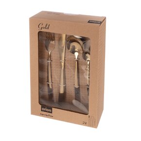Jedálenské príbory Gold 24 dielov