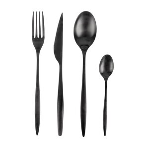 Jedálenské príbory Matt black 24 dielov